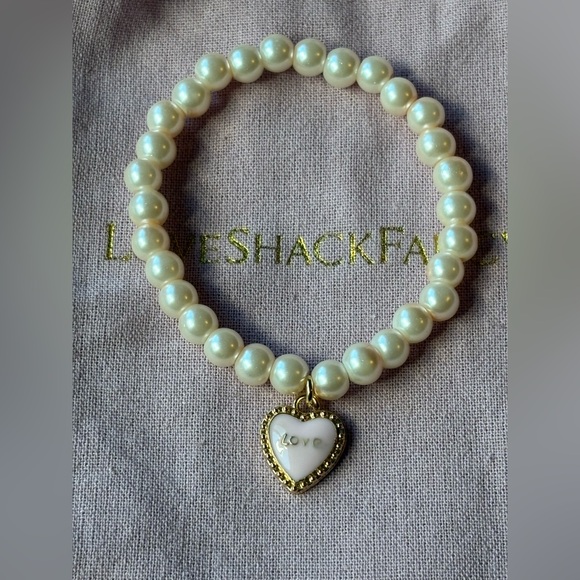 🩷🎀🩷 LOVESHACKFANCY LOVE HEART PEARL BRACELET 🩷🎀🩷 NWT 🩷🎀🩷 - Picture 8 of 16